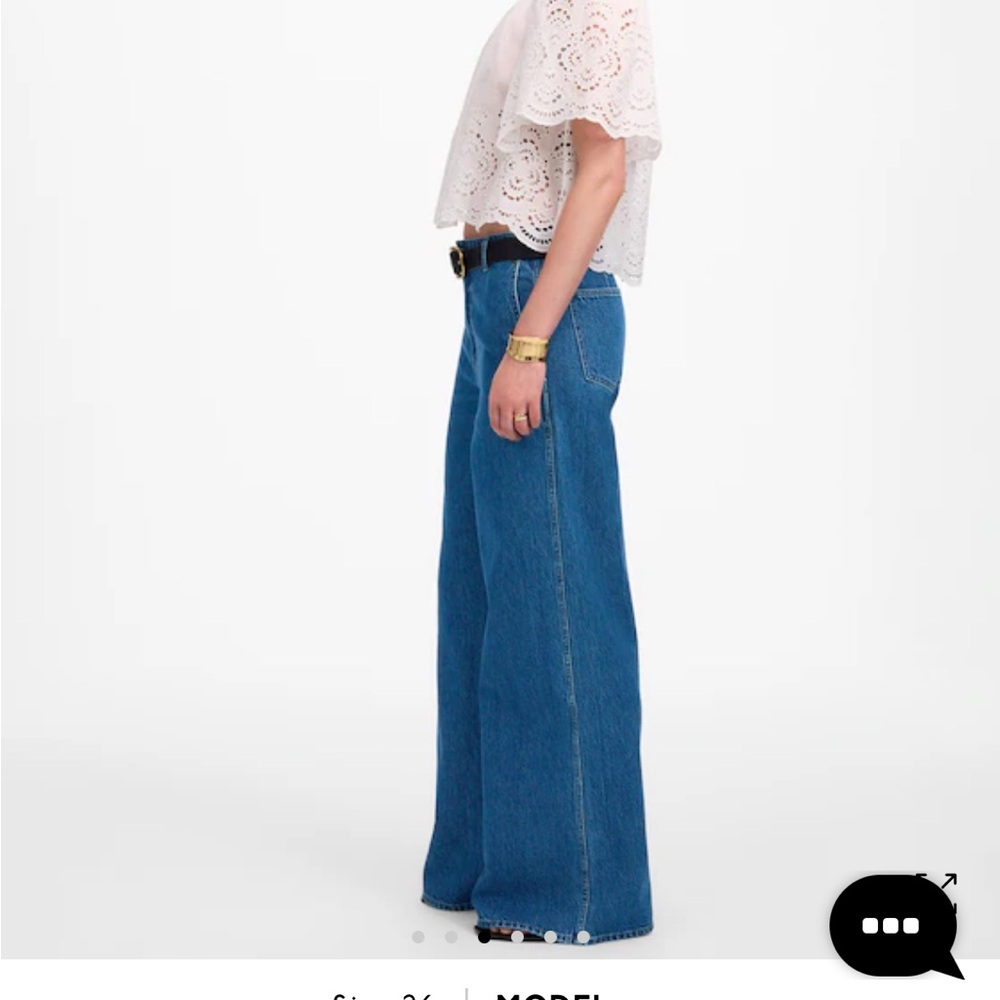 Maxwell wide sweep trouser in Dowe wash